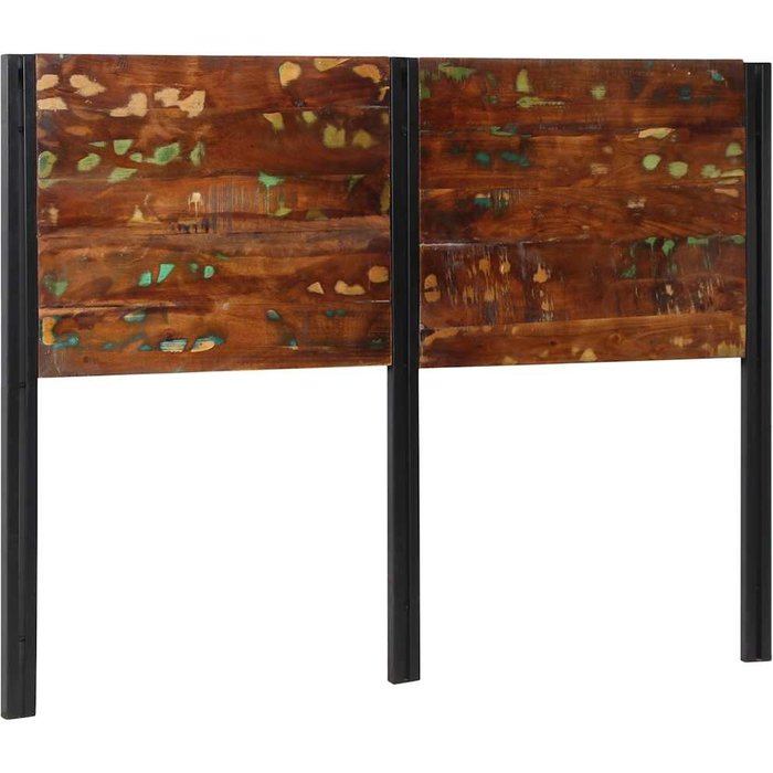 Cabecero 140 cm madera maciza reciclada y hierro vidaxl
