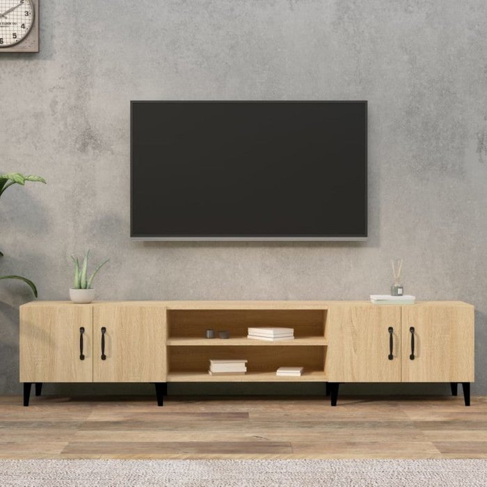 Vidaxl mueble para tv madera contrachapada roble sonoma 180x31,5x40 cm