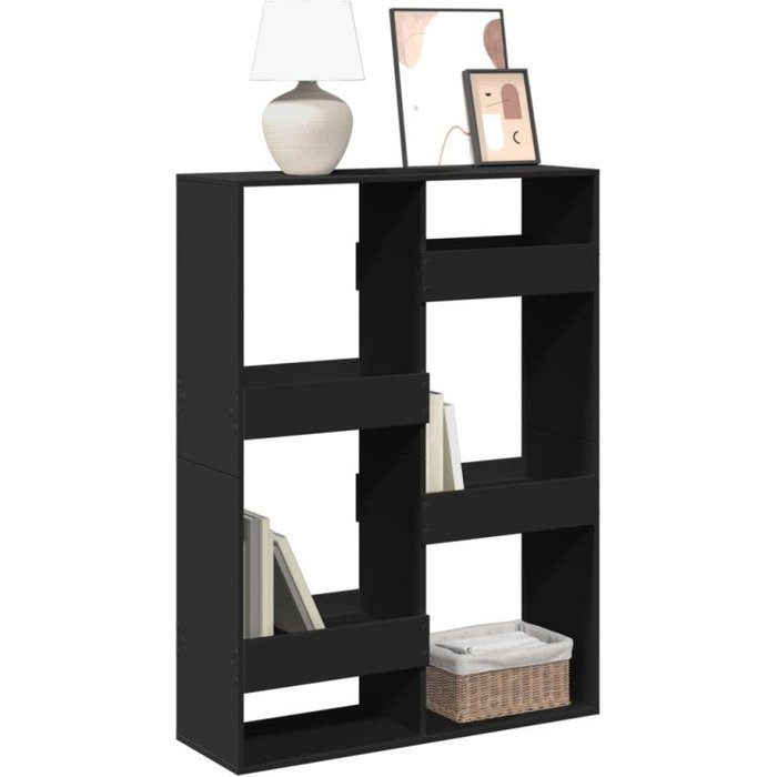 Estantería de madera de ingeniería negra 100x33x135 cm vidaxl