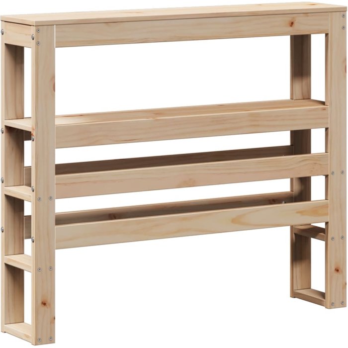 Cabecero con estantes en madera maciza de pino 90 cm - comfortxl