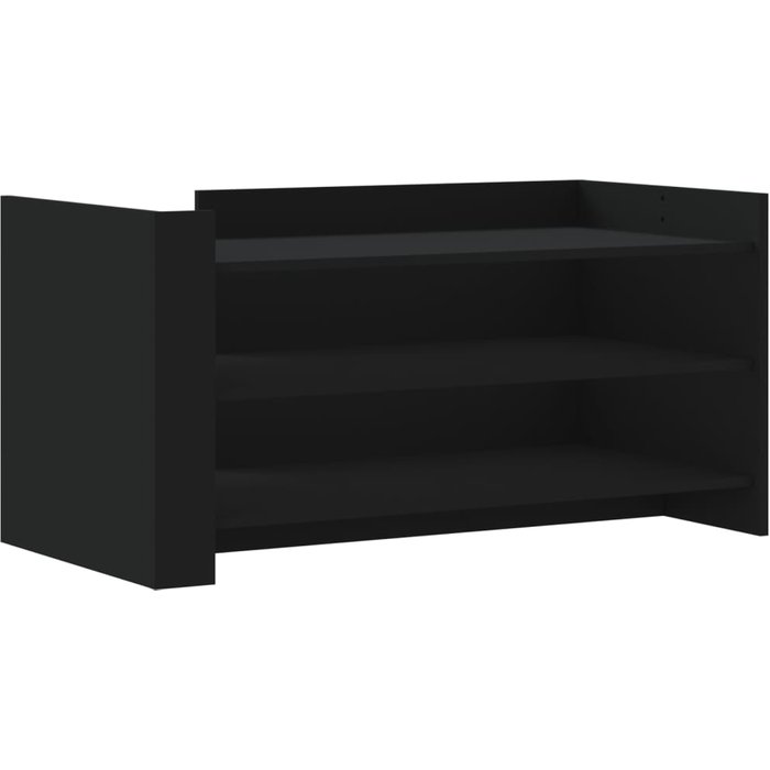 Mesa de centro de madera compuesta negra 100x50x50 cm - comfortxl