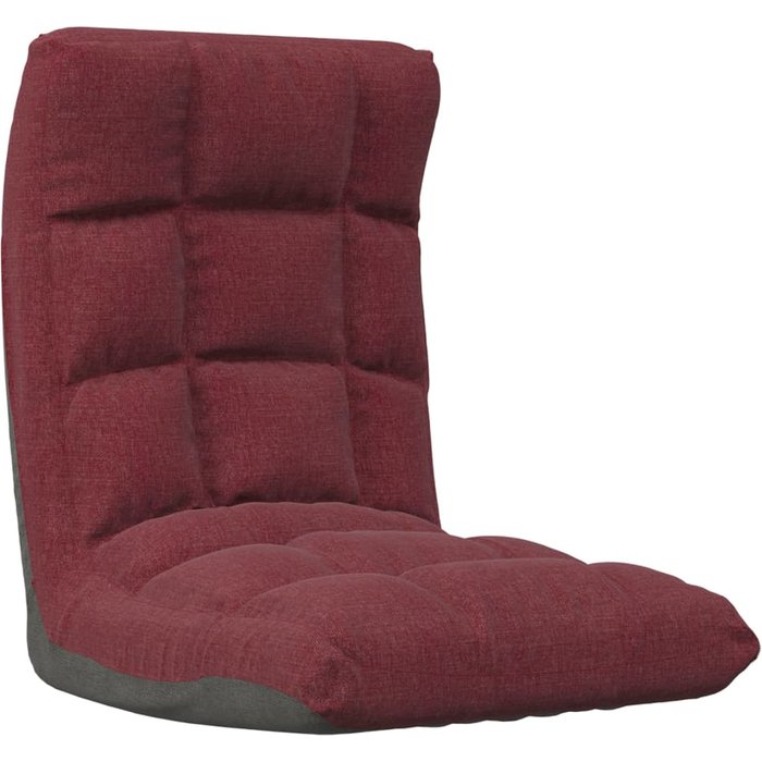 Tumbona de suelo plegable de tela rojo vino tinto cfw352148