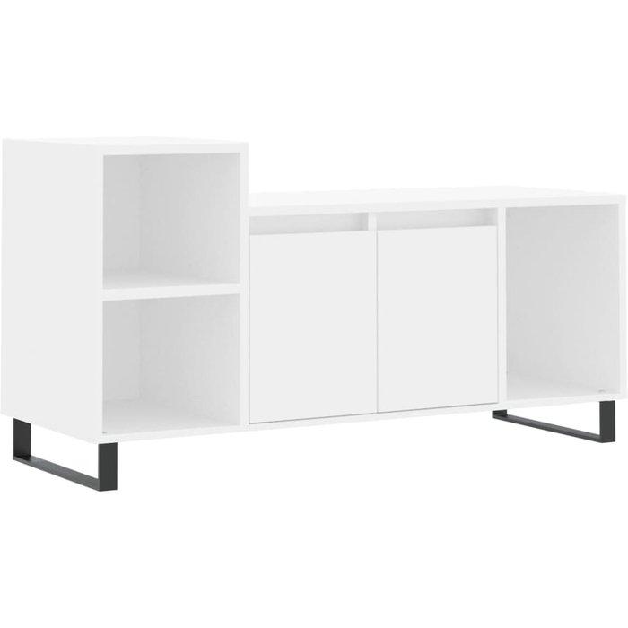 Mueble tv blanco 100x35x55 cm madera contrachapada