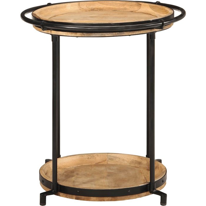 Mesa auxiliar madera maciza de mango ?55x60 cm - comfortxl