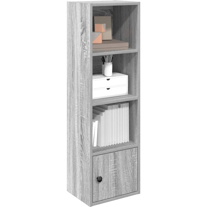 Librería sonoma gris de 31x24x102 cm, madera de ingeniería. - pangivo