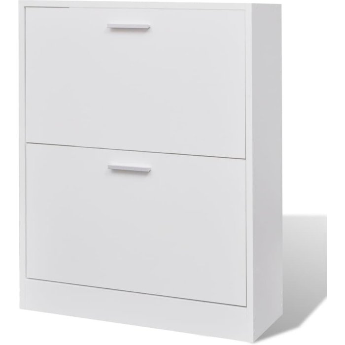 Mueble zapatero blanco con 2 compartimentos - comfortxl