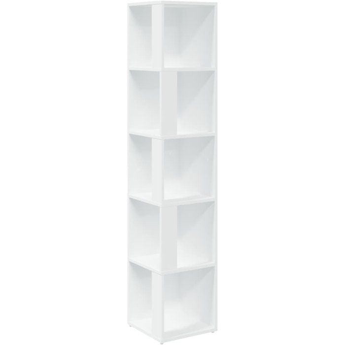 Mueble de esquina madera contrachapada blanco 33x33x164,5 cm - comfortxl