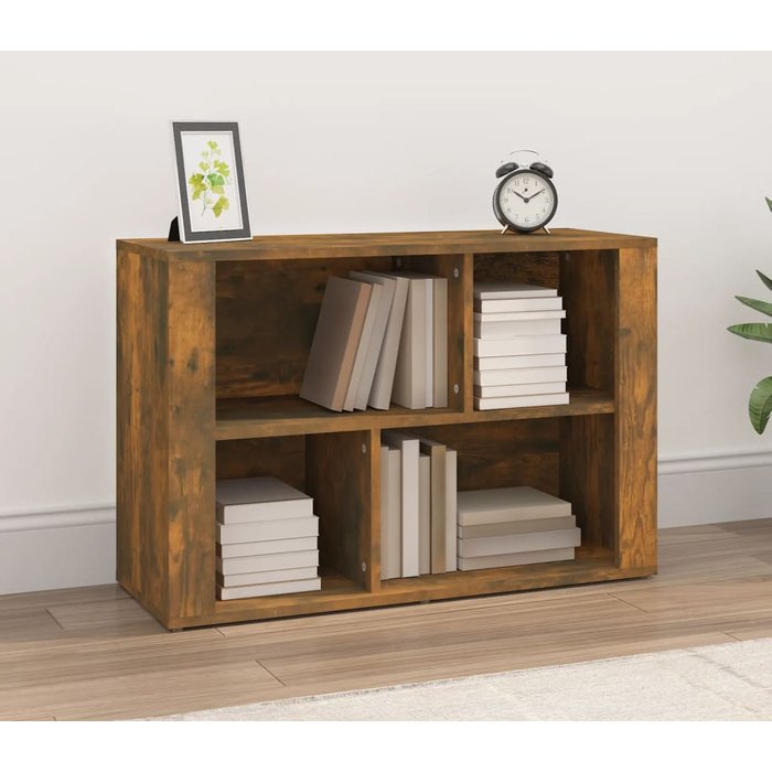 Maison exclusive - aparador madera contrachapada color roble ahumado 80x30x54 cm