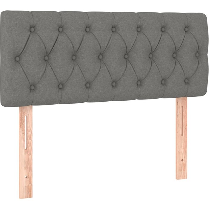 Cabecero cama - mueble cabecero de tela gris oscuro 90x7x78/88 cm