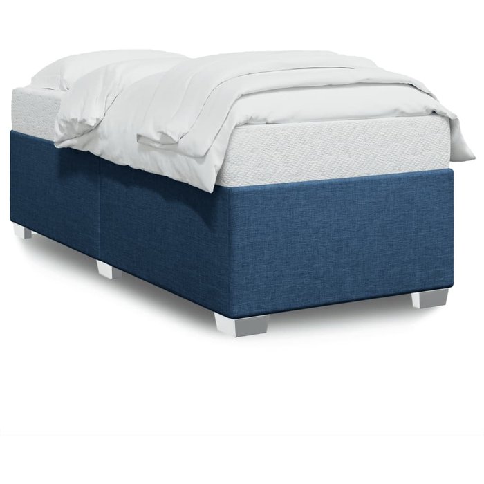 Estructura de cama sin colchón tela azul 90x190 cm vidaxl