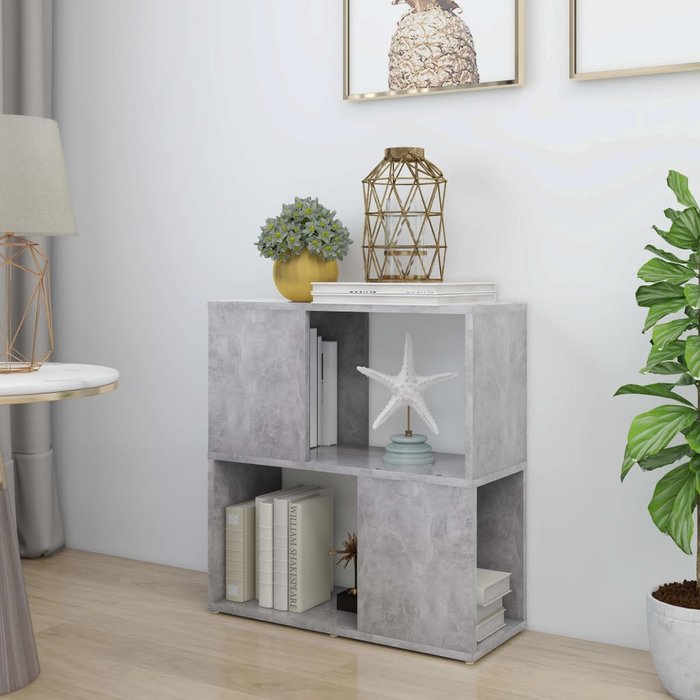 Maison exclusive - librería de madera contrachapada gris hormigón 60x24x63 cm