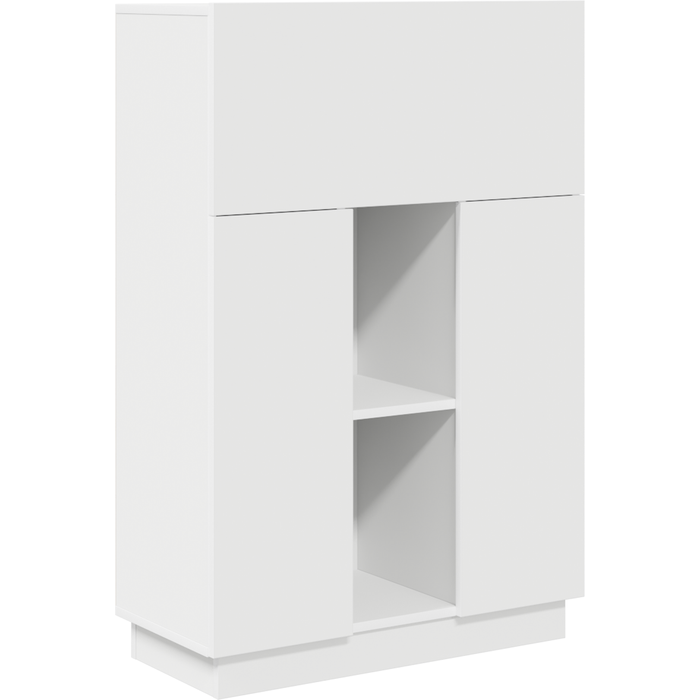 Escritorio blanco blanco madera trabajada mediano cfw93105