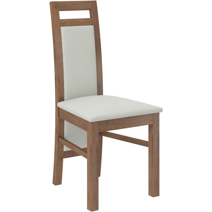 Silla de madera marrón y tela de tela 34 colores mouka-tejido 27128