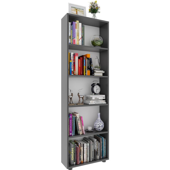 Vcm estantería bulas antracita h. 169 x b. 56 x t. 20 cm