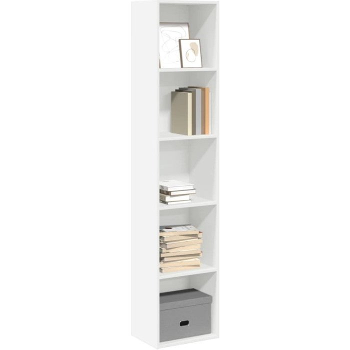 Estantería librería madera de ingeniería blanco 40x30x189 cm vidaxl