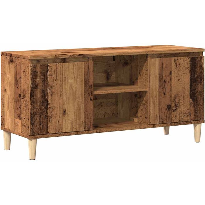 Mueble de tv madera ingeniería madera envejecida 102x35x50 cm - comfortxl