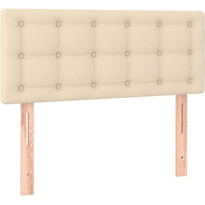 Cabecero de tela color crema 100x5x78/88 cm - comfortxl