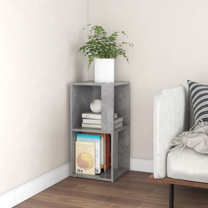 Mueble de esquina madera de ingeniería gris 33x33x67 cm - comfortxl