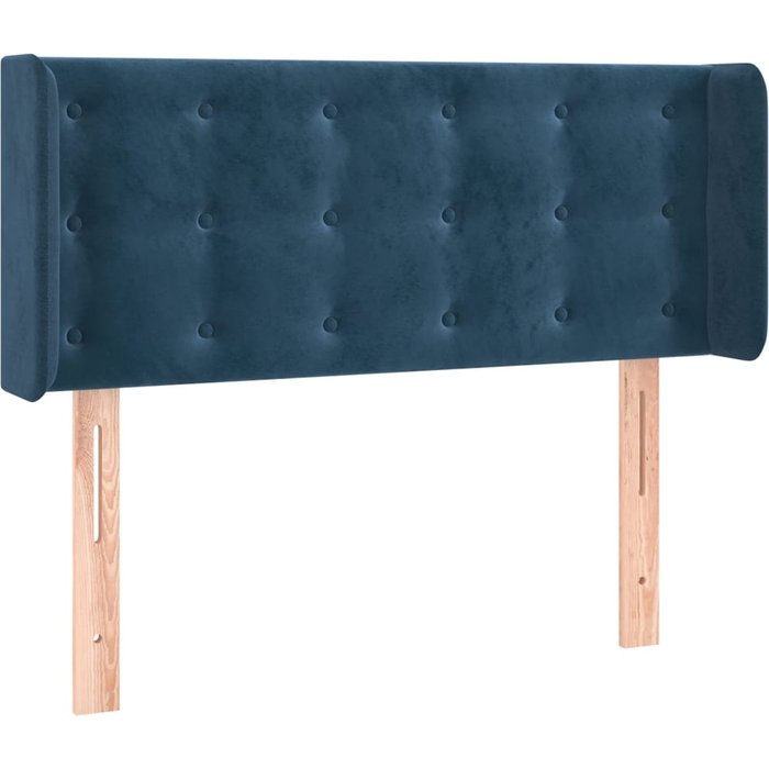 Cabecero cama - mueble cabecero de terciopelo azul oscuro 93x16x78/88 cm