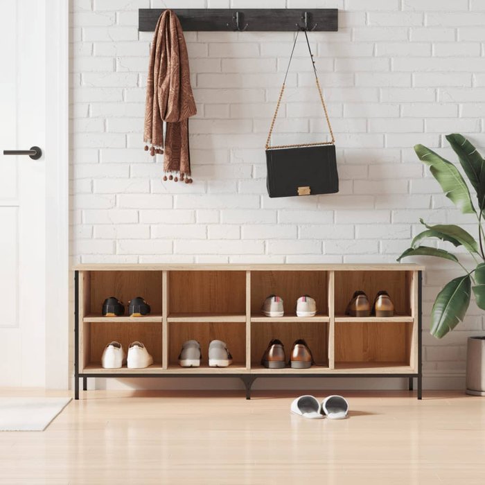 Maison exclusive - zapatero madera de ingeniería roble sonoma 131x35x50 cm