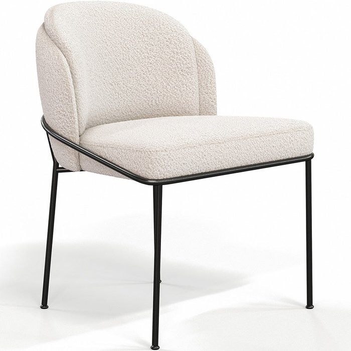 Silla de comedor - tapizada en tela bouclé - duma