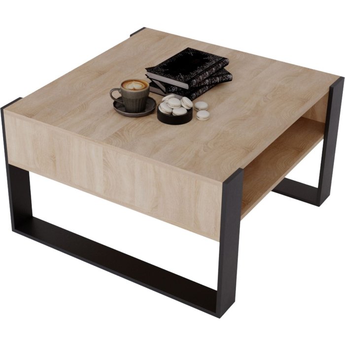 Table basse karo_71.5 moderne et stable pour le salon en matériau en bois.