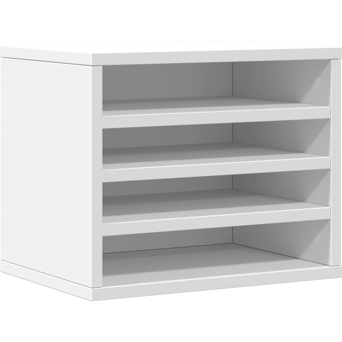 Organizador escritorio madera ingeniería blanco 36x26x29,5 cm