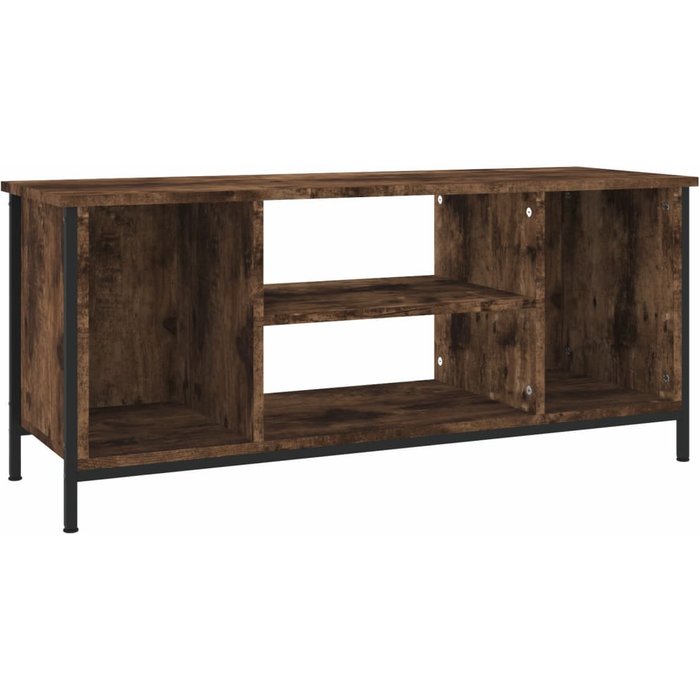 Mueble tv roble ahumado 102x35x45 cm madera contrachapada