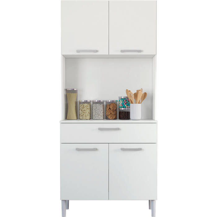Armario cocina aparador 4 puertas 1c blanco 180x80x36 cm
