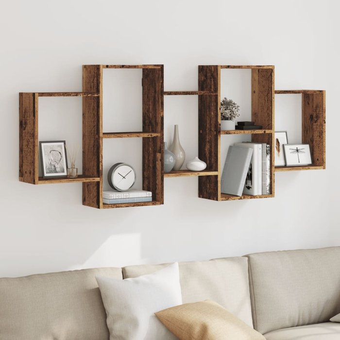 Maison exclusive - estantería de pared madera ingeniería envejecida 159x18x65 cm