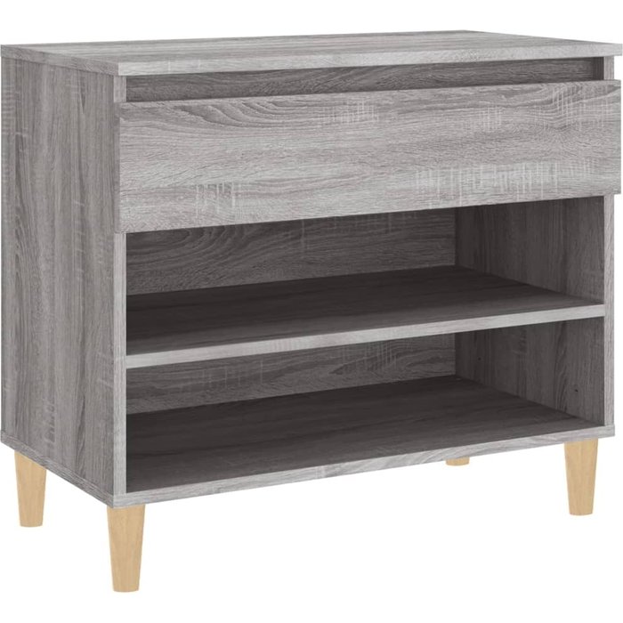 Zapatero sonoma de contrachapado gris 70x36x60 cm - comfortxl