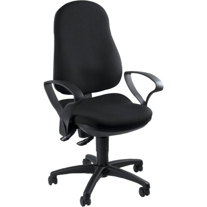 Topstar chaise de bureau pivotante avec contact permanent noir