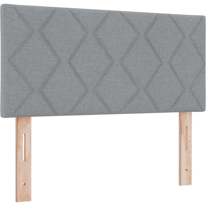 Cabecero cama - mueble cabecero led gris claro 90 cm tela