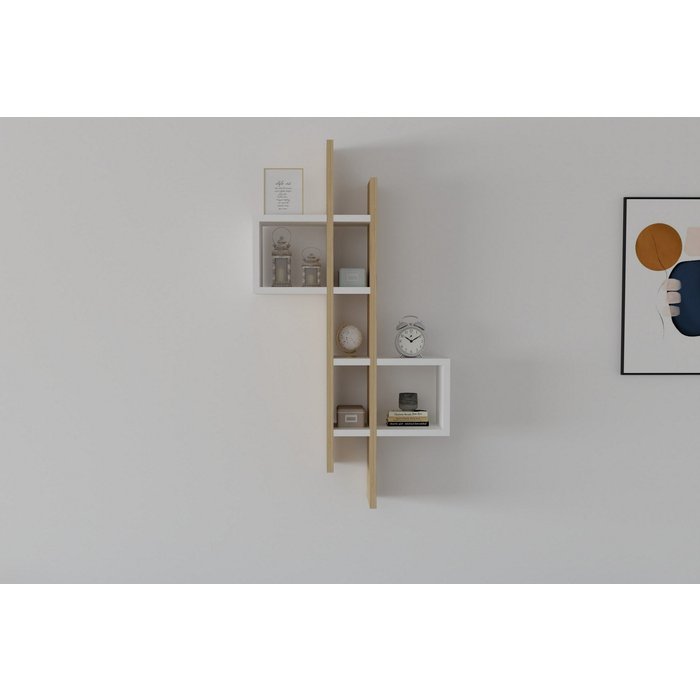 Estante de pared emse zafiro roble blanco