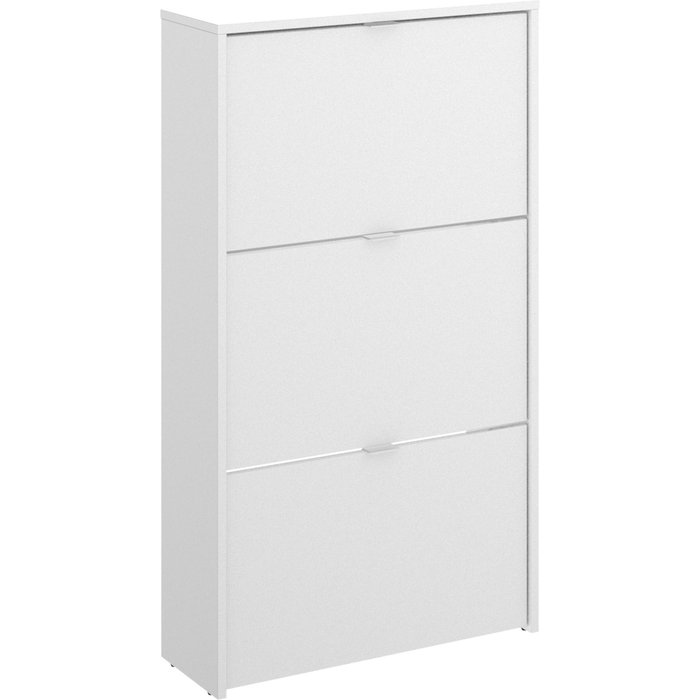 Zapatero 3 puertas eros blanco brillo - mueble zapatero moderno