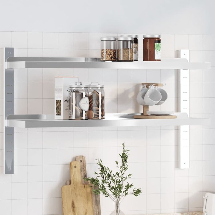 Maison exclusive - estante de pared acero inoxidable plateado 100x23,5x60 cm