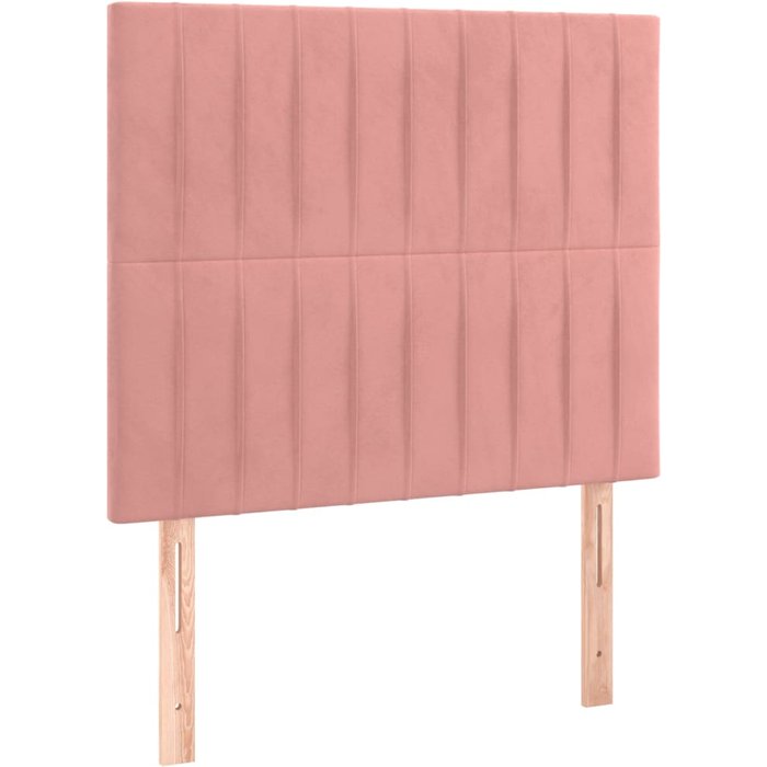 Cabecero de cama - mueble cabecero rosa 90x5x118/128 cm terciopelo