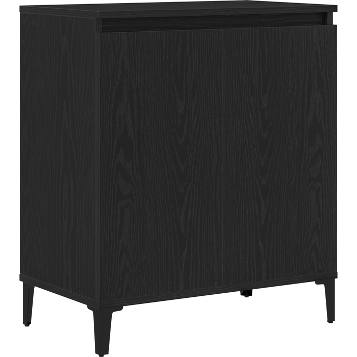 Aparador | sideboard negro roble 60x35x70 cm madera de ingeniería cfw475673