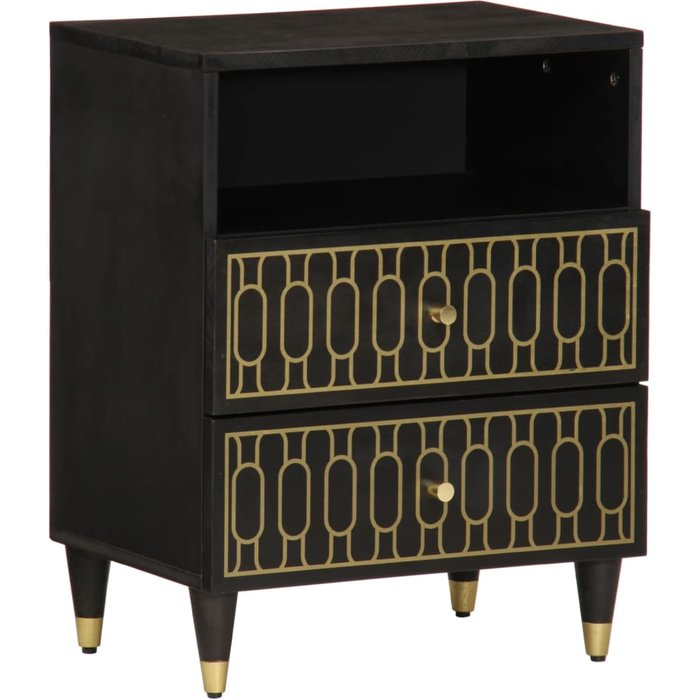 Vidaxl mesita de noche madera maciza de mango 50x33x60 cm