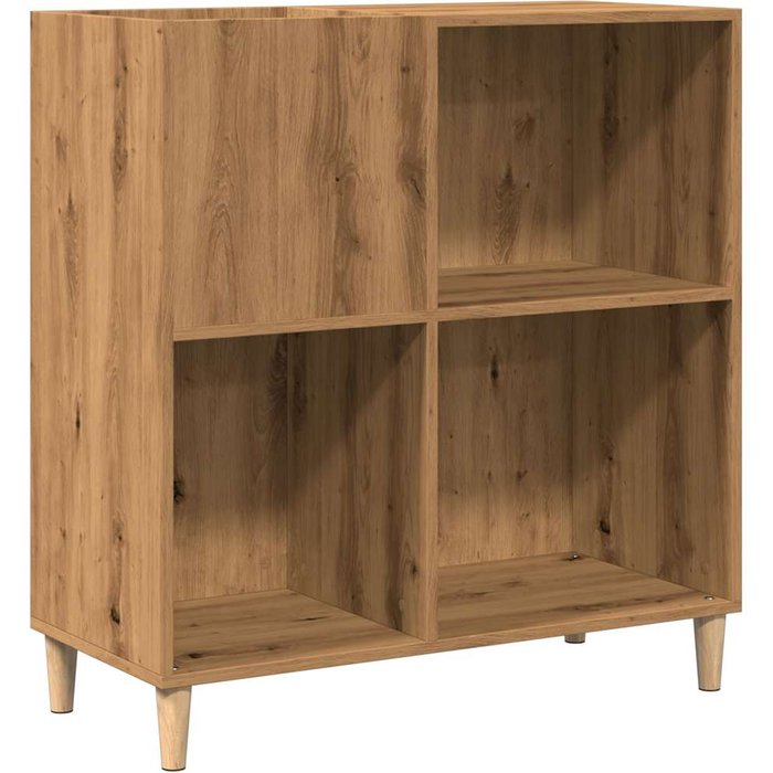 Mueble para discos madera ingeniería roble artisan 84,5x38x89cm cfw36189