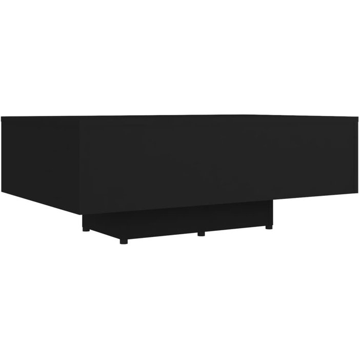 Mesa de centro madera contrachapada negro 85x55x31 cm - comfortxl