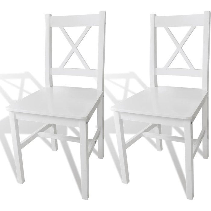 Sillas de comedor 2 unidades madera de pino