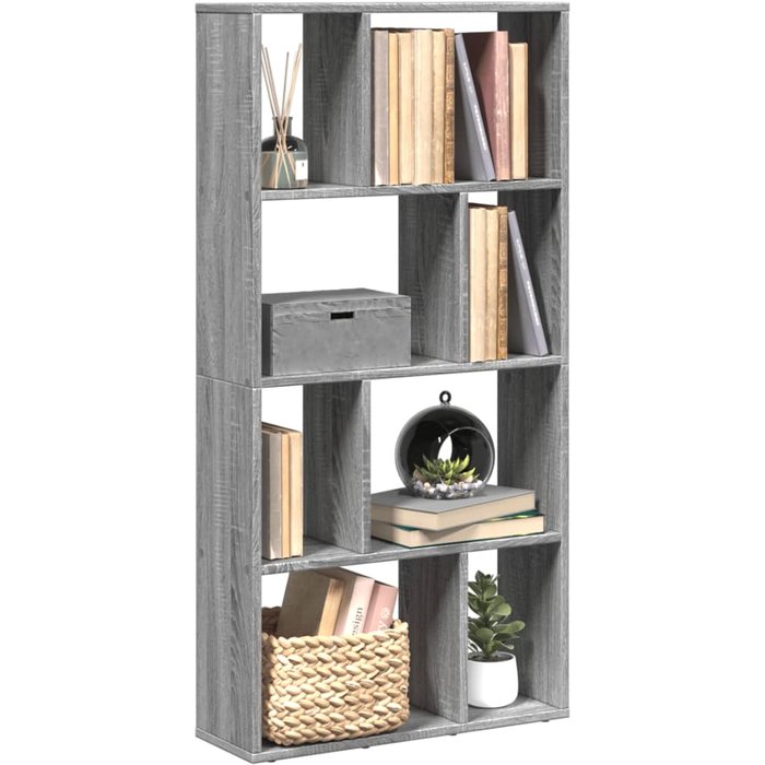 Librería sonoma gris 60x20x120 cm de madera contrachapada