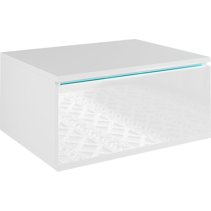 Vicco mesilla de noche samira, blanco, 49 x 23 cm con iluminación led