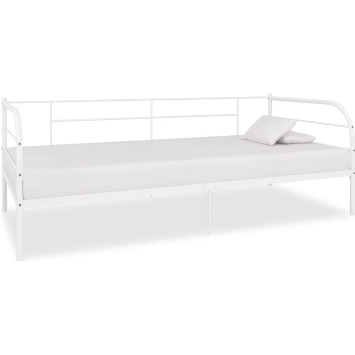 Estructura de cama sin colchón metal blanco 90x200 cm