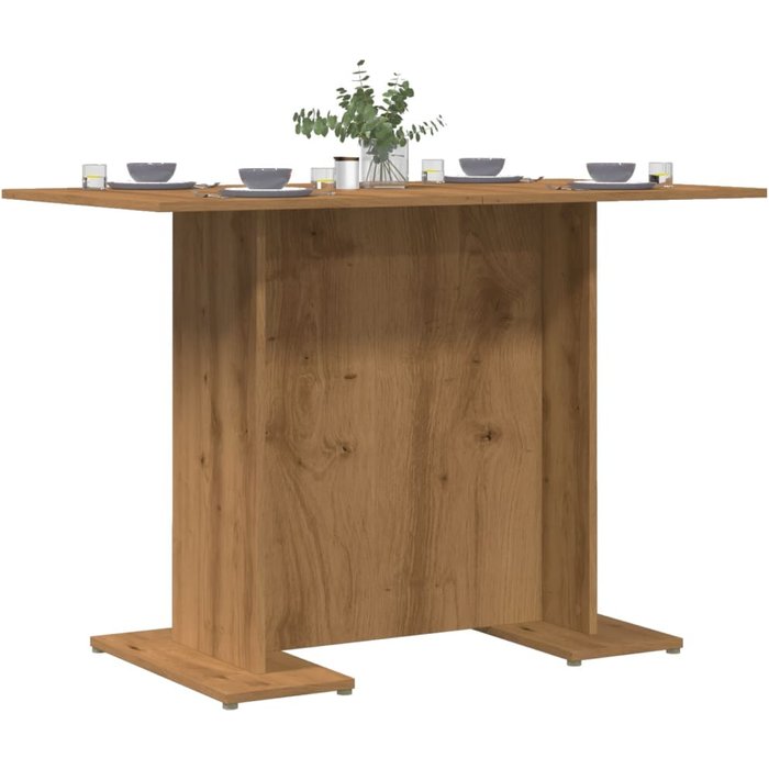 Mesa de comedor artesanal de roble 110 x 60 x 75 cm de madera contrachapada
