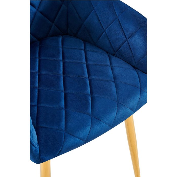 Silla de comedor monett terciopelo g azul oscuro