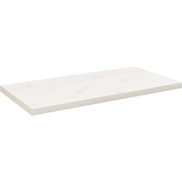 Tablero de mesa blanco 80x40x2,5 cm madera maciza de pino