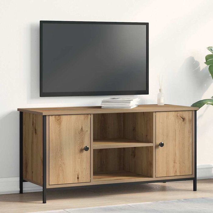Gabinete de tv roble artisan 100 x 40 x 50 cm