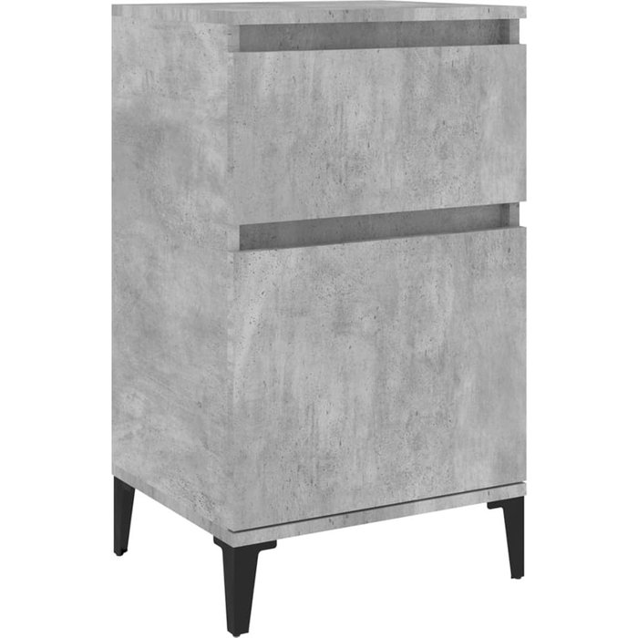 Mesita de noche gris hormigón 40x35x70 cm - comfortxl